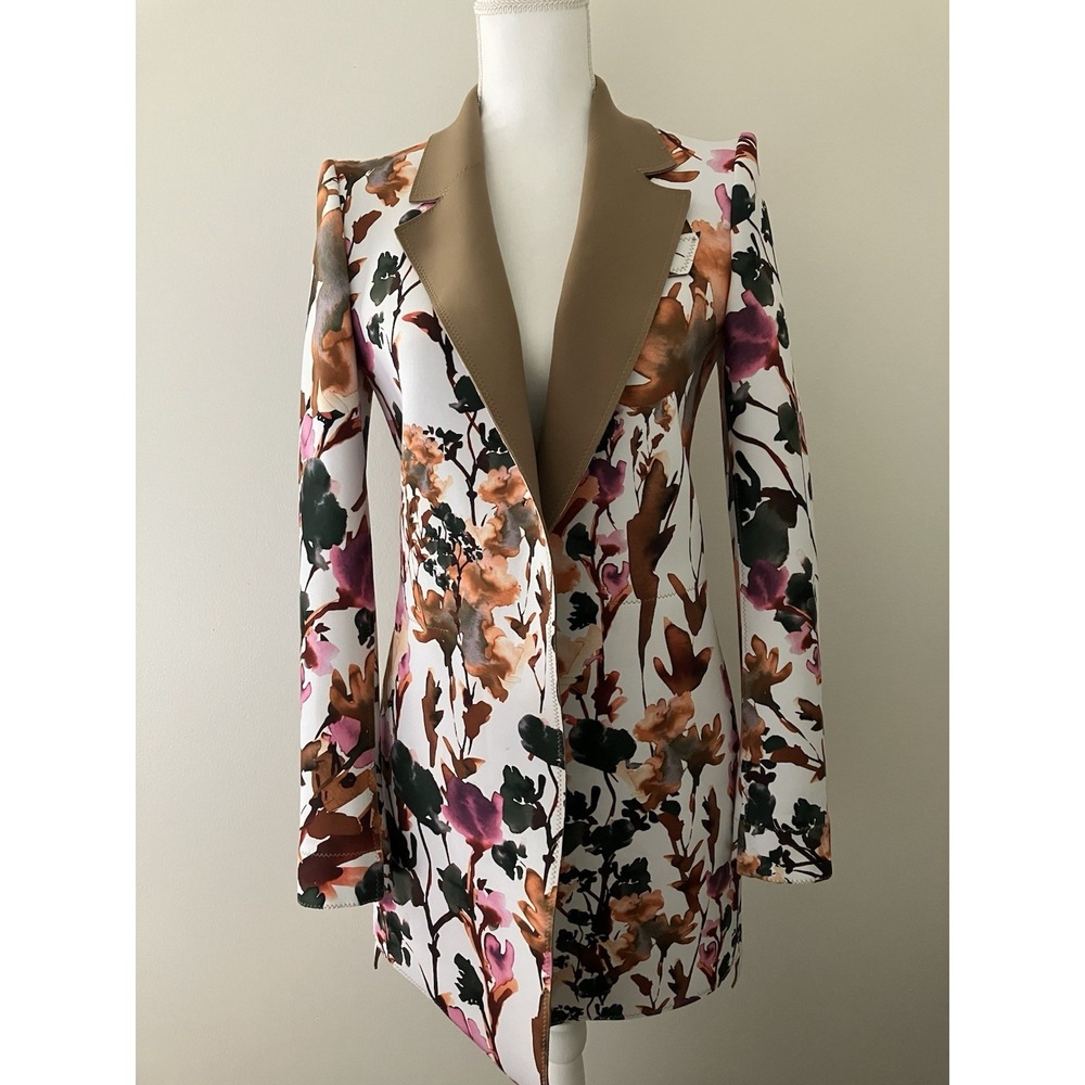 Maison Marie Saint Pierre Redzepi Fall Print Floral Neoprene Jacket Read RE Size